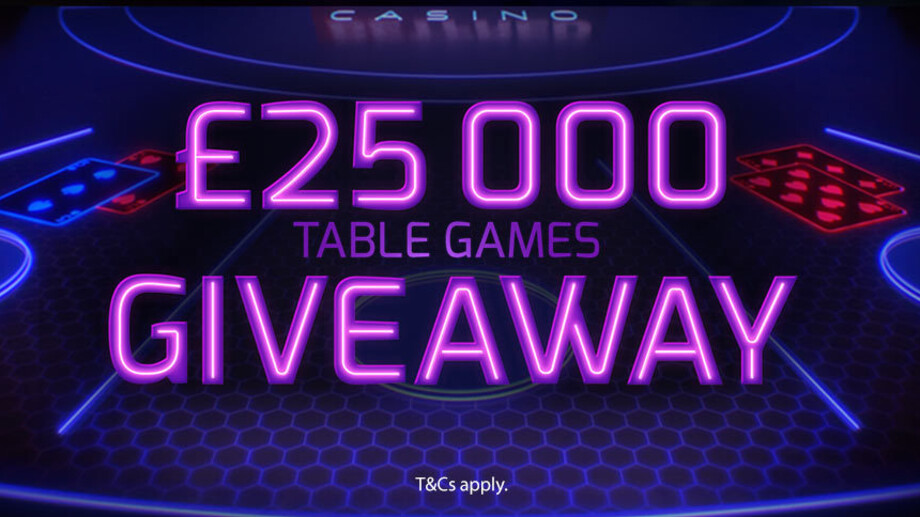 Table Games Giveaway Betfred